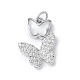Подвески из латуни микропаве с фианитами и стеклом KK-F892-49P-01-1