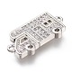 Звенья из латуни mirco pave прозрачные кубические циркония ZIRC-A012-04P-3