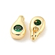 Латунь стекло кулоны KK-L211-013G-2