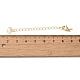 Латунные концы стойки с цепочкой и застежками-карабами KK-F873-02LG-3