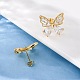 Серьги-гвоздики из циркония EJEW-D322-02G-3