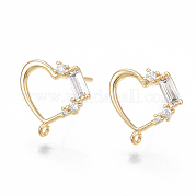 Латунные серьги с цирконом KK-S350-001G
