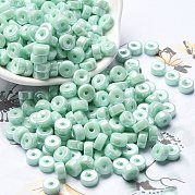 Непрозрачные цвета блестящие стеклянные бусины SEED-E001-P3x6mm-A03