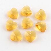 Полупрозрачные сердце подвески GLAA-R082-11