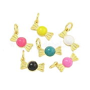 Подвески из латуни с эмалью в стойку KK-U021-04-G