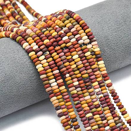 Природные mookaite бисер нитей G-P575-A11-4x2mm-1