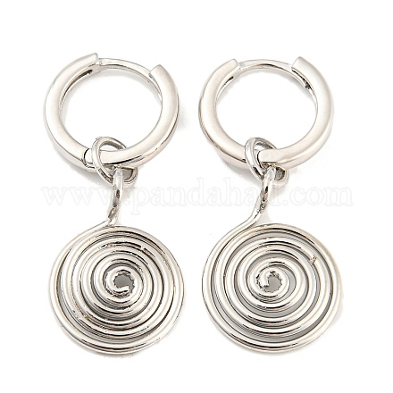 Серьги-кольца с подвесками из латуни vortex EJEW-K245-45P-1