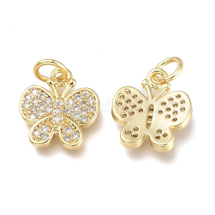 Латунные микропаве прозрачные кубические циркониевые подвески ZIRC-Q024-07G-1