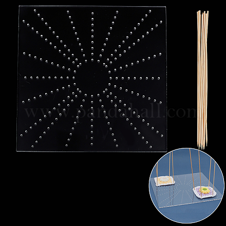 Квадратная акриловая доска для вязания крючком TOOL-WH0125-68-1