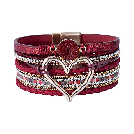 Браслеты из искусственной кожи BOHO-PW0001-039A-1