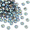 Preciosa® Crystal Hotfix Flatback Stones, Czech Crystal, Round(438 11 612 Chaton Rose VIVA 12 ®), 40010 200 Black Diamond AB, SS8(2.3~2.5mm)