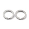 Non-Tarnish 304 Stainless Steel Split Key Rings, Keychain Clasp Findings, Stainless Steel Color, 20x2mm, Single Wire: 1mm