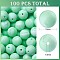 100Pcs Silicone Beads Round Rubber Bead 15MM Loose Spacer Beads for DIY Supplies Jewelry Keychain Making, Aquamarine, 15mm