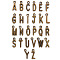 Tibetan Style Alloy Pendants, Cadmium Free & Lead Free, Alphabet, Letter A~Z, Antique Bronze, 15.5~17x4.5~11x2mm, Hole: 2mm, about 26pcs/set