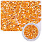Laser Shining Nail Art Glitter, Manicure Sequins, DIY Sparkly Paillette Tips Nail, Rhombus , Dark Orange, 3.5x2.5x1.5mm, 1g/box