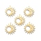 201 Stainless Steel Pendants, Sun with Moon, Real 18K Gold Plated, 30.5x29x1mm, Hole: 1.4mm