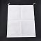 Non-woven Fabrics Storage Bags, Drawstring Bags, Rectangle, White, 54.6x44.8x0.06cm