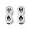 Tarnish Resistant 304 Stainless Steel Beads, Infinity, Stainless Steel Color, 10x4.5x3mm, Hole: 2mm