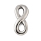 304 Stainless Steel Infinity Linking Rings, Non-Tarnish, Stainless Steel Color, 18.5x8x2.5mm