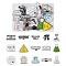 13pcs 13 style Mathematical Formula Enamel Pin, Words Alloy Brooches for Backpack Clothes, Mixed Color, 8~30.5x23.5~35x1.5~11mm, Pin: 1.2mm, 1pc/style