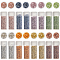 80G 8 Style Cylinder Seed Beads, Metallic Colours, Round Hole, Uniform Size, Mixed Color, 2x1.5~2mm, Hole: 0.8mm, 10g/style