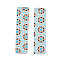 Imitation Leather Big Pendants, Rectangle with Floral Pattern, Pale Turquoise, 60x15x2mm, Hole: 2mm