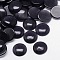 Cat Eye Cabochons, Half Round, Black, 12x3mm