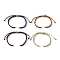 4Pcs 4 Colors Braided Nylon Cord Slider Bracelet Making, Nice for DIY Jewelry Making, Mixed Color, 9-1/2 inch(24.2cm), 1pc/color