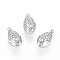 Brass Pendants, Corn, Platinum, 19.2x10x6.4mm, Hole: 1mm