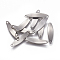 Tarnish Resistant 201 Stainless Steel Links connectors, Horse Eye, Stainless Steel Color, 25x6x0.9mm, Hole: 1.6mm