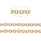 304 Stainless Steel Rolo Chains, Belcher Chains, Unwelded, with Spool, Golden, 6x1mm, about 32.8 Feet(10m)/roll