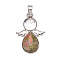 Natural Unakite Pendants, Angle, 20mm