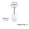 Non-Tarnish Stainless Steel Keychains, Star, Stainless Steel Color, Pendant: 3x1.2cm