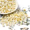 Baking Paint Glass Seed Beads, Round Hole, Teardrop, Yellow, 5~5.5x4~5x3~3.5mm, Hole: 1.2mm, about 2500pcs/pound