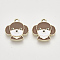 Alloy Enamel Pendants, Light Gold, Dog, Camel, 18x17x1.5mm, Hole: 2mm