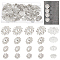 AHANDMAKER 18 Pcs Conchos, Decorative Buckle Screw Back Buttons, Vintage Artificial Turquoise Conchos Buttons, Round Metal Daisy Screw Button for DIY Leather Craft