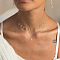 2Pcs 2 Style Cubic Zirconia Teardrop Pendant Necklacs Sets with Rhodium Plated 925 Sterling Silver Cahains for Women, Platinum, 15.75 inch(40cm), 1Pc/style
