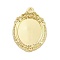 Rack Plating Alloy Pendant Cabochon Settings, Oval, Golden, Tray: 22x19mm,36x27x4mm, Hole: 2mm