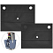 WADORN 2 Styles PU Leather Purse organizer Liner, Rectangle Shoulder Bag Organiser Inserts Clutch Crossbody Conversion Kit with Eyelets for Handbag Purse Envelope Organizer Insert, Black