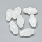 Natural White Jade Pendants, Flower, 16.5~17.5x8~9mm, Hole: 0.8mm