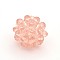 Transparent Glass Crystal Round Woven Beads, Cluster Beads, Dark Salmon, 14mm, Beads: 4mm