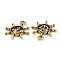 Tibetan Style Alloy Charms, Helm with Anchor, Antique Golden, 12x10x9.5mm, Hole: 5mm, about 471pcs/1000g