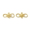 Rack Plating Brass Connector Charms, Long-Lasting Plated, Cadmium Free & Nickel Free & Lead Free, Chinese Knot, Real 18K Gold Plated, 7x14x2mm, Hole: 3x3mm