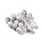 Opaque Acrylic Beads, Gradient Colorful, Round , Dark Gray, 6mm, Hole: 1.8mm, about 5000pcs/500g