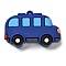 Vehicle Plastic Pendants, for Key Chain Bag Hanging Ornaments, Midnight Blue, 34.5x52.5x13.5mm, Hole: 3mm
