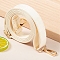 PU Imitation Leather Bag Handles, with Metal Clasps, Floral White, 140x2.4cm