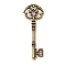 Skeleton Key Tibetan Style Alloy Big Pendants, Cadmium Free & Lead Free, Antique Bronze, 82x31x6mm, Hole: 2mm, about 90pcs/1000g