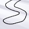 304 Stainless Steel Cable Chain Necklaces, with Lobster Clasps, Electrophoresis Black, 23.6 inch(60cm), 3mm