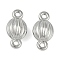 CCB Plastic Connector Charms, Pumpkin, Platinum, 19x10x7mm, Hole: 2mm