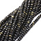 Natural Golden Sheen Obsidian Beads Strands, Faceted, Rondelle, 5.5~6x4~4.5mm, Hole: 1mm, about 95pcs/strand, 15.59''(39.6cm)